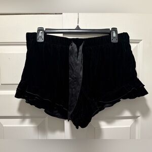 Victoria's Secret Black Velvet Shorts